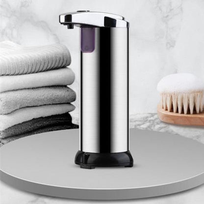 Dispenser pentru Sapun Lichid/Dezinfectant, Flippy, cu Senzor Infrarosu de Miscare, din Otel Inoxidabil, 250 ml, 19 x 11 cm, Gri-7
