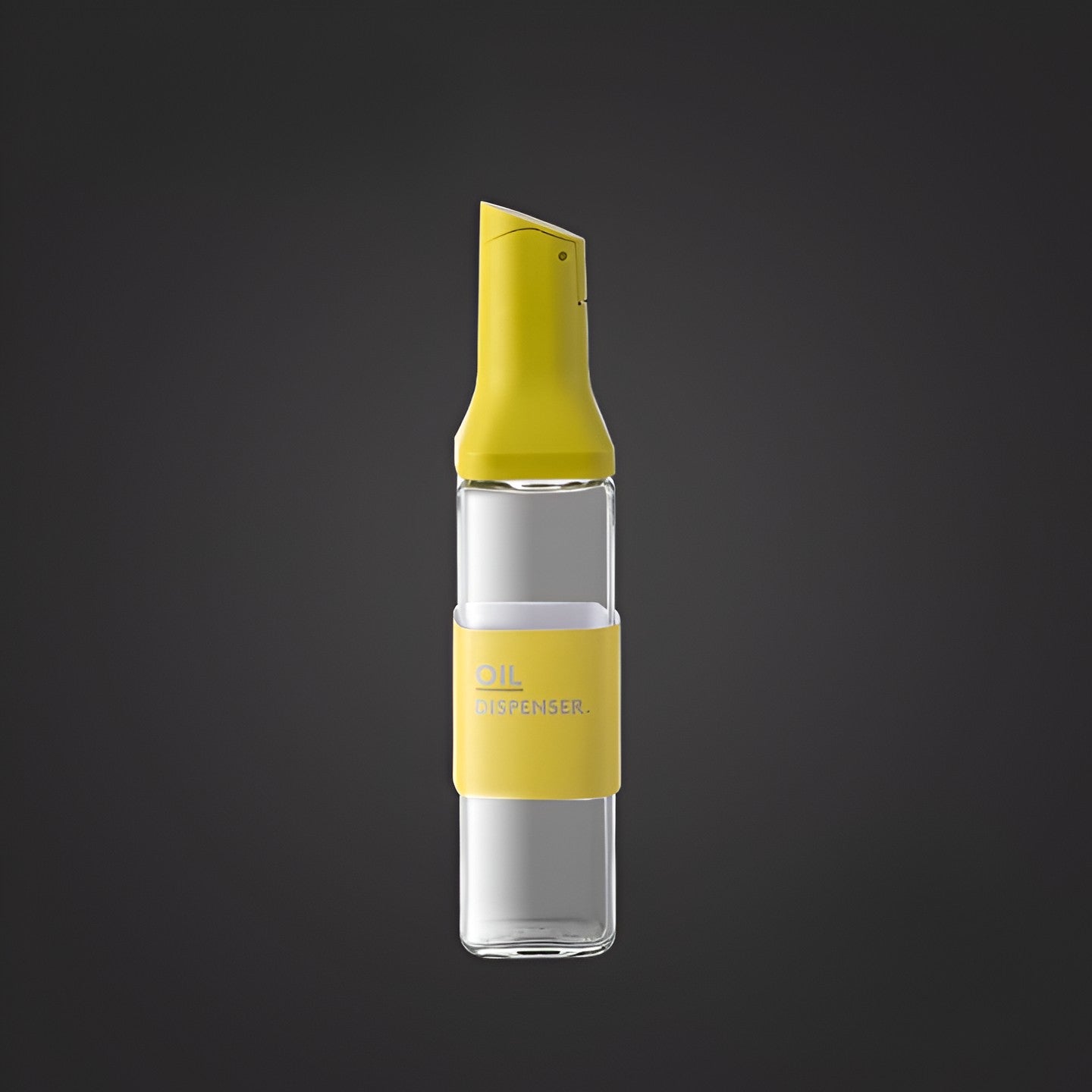 Dispenser pentru Ulei, Flippy, Deschidere si Inchidere Automata a Rezervorul, cu Inductie Gravitationala, 500 ml, 29.5x6x6 cm, Galben-2