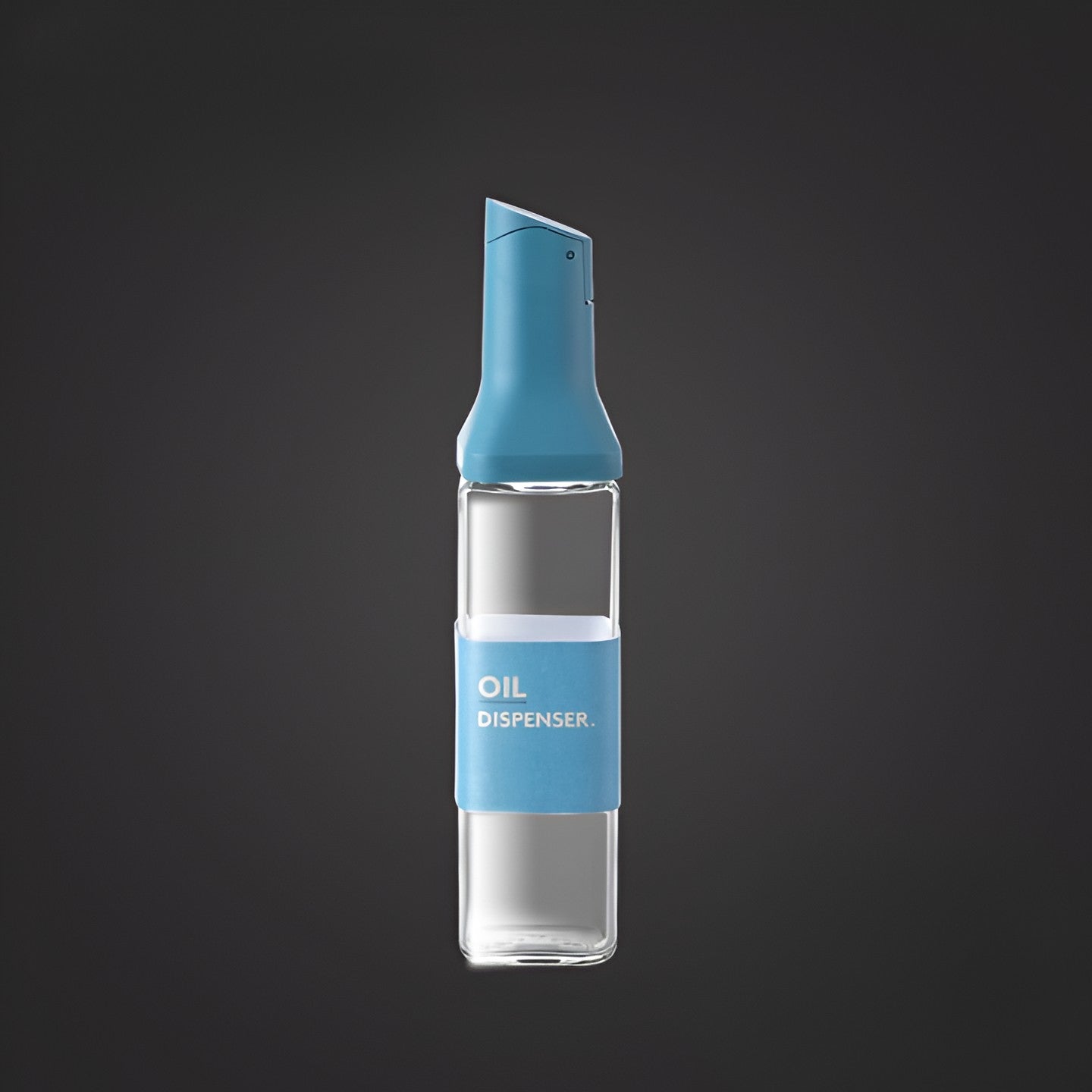 Dispenser pentru Ulei, Flippy, Deschidere si Inchidere Automata a Rezervorul, cu Inductie Gravitationala, 500 ml, 29.5x6x6 cm, Albastru-2