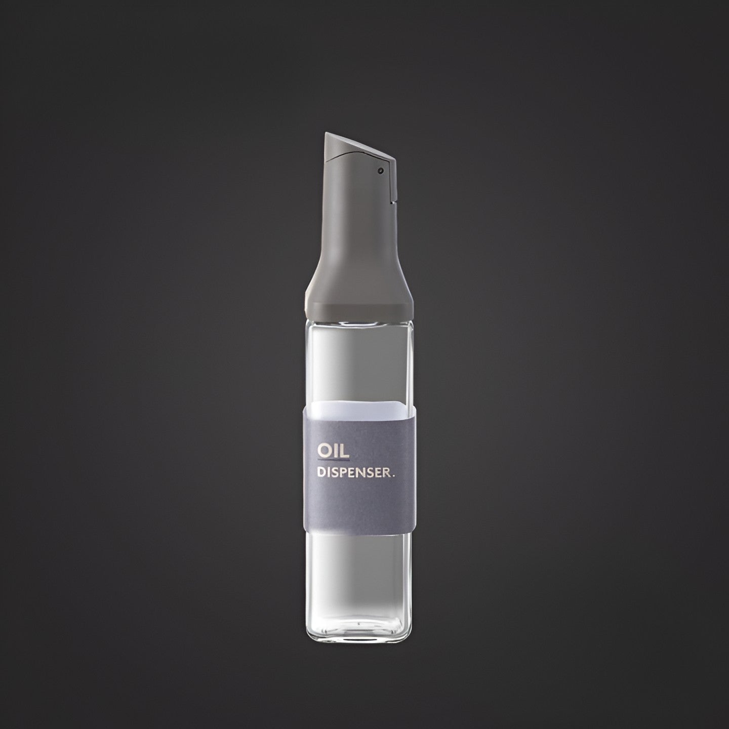 Dispenser pentru Ulei, Flippy, Deschidere si Inchidere Automata a Rezervorul, cu Inductie Gravitationala, 500 ml, 29.5x6x6 cm, Gri-2