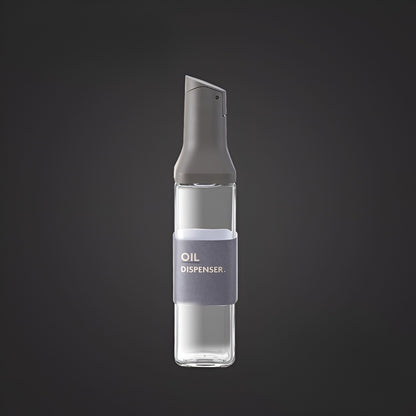 Dispenser pentru Ulei, Flippy, Deschidere si Inchidere Automata a Rezervorul, cu Inductie Gravitationala, 500 ml, 29.5x6x6 cm, Gri-2