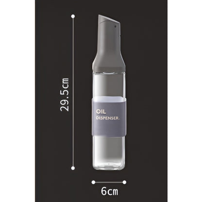 Dispenser pentru Ulei, Flippy, Deschidere si Inchidere Automata a Rezervorul, cu Inductie Gravitationala, 500 ml, 29.5x6x6 cm, Gri-10