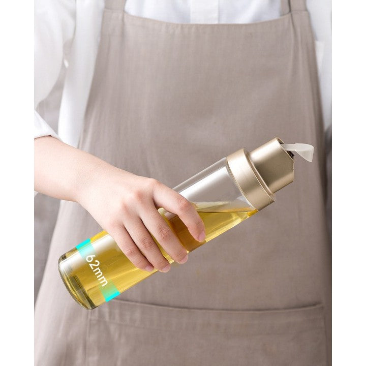 Dispenser pentru Ulei, Flippy, Deschidere si Inchidere Automata a Rezervorul, cu Inductie Gravitationala, 500 ml, 26.1x6.2x6.2cm, Gri-5