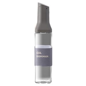 Dispenser pentru Ulei, Flippy, Deschidere si Inchidere Automata a Rezervorul, cu Inductie Gravitationala, 500 ml, 29.5x6x6 cm, Gri-0