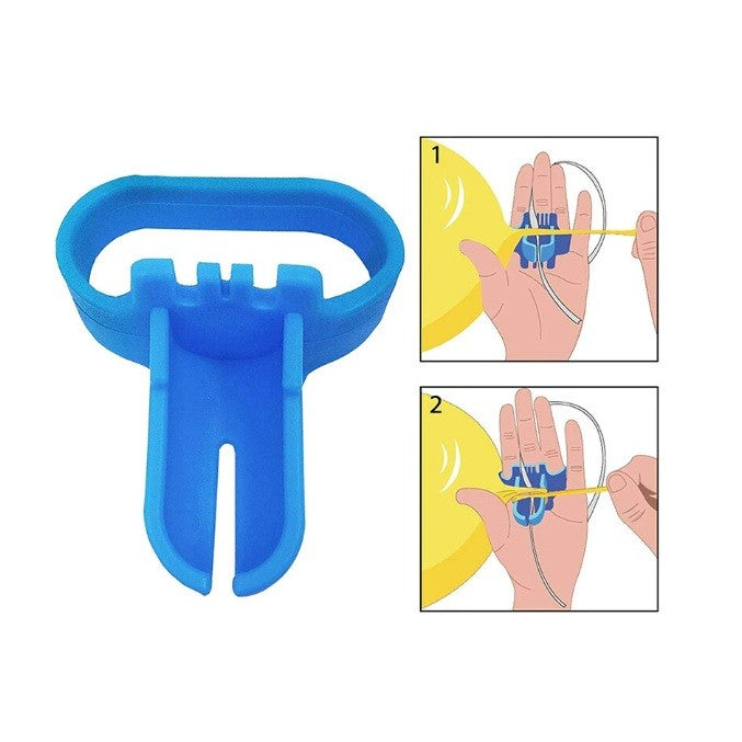 Dispozitiv de Legat Baloane, Flippy, din Plastic, pentru Mana, 6.5 x 5.5 cm, Albastru-0