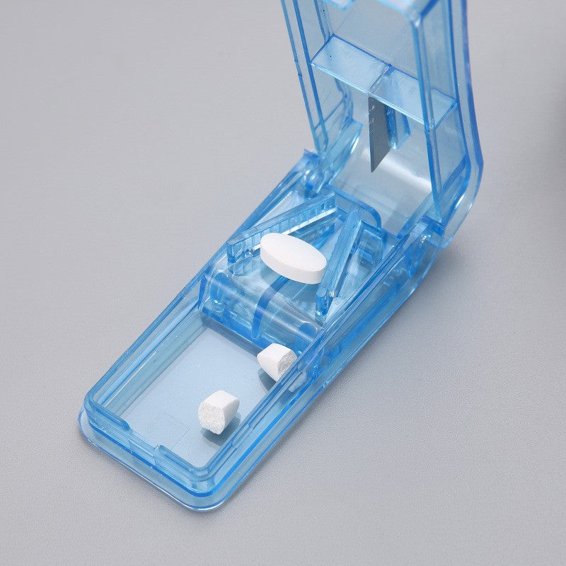 Dispozitiv pentru taiat sau sfaramat medicamente Flippy, material non-toxic, portabil, albastru-2