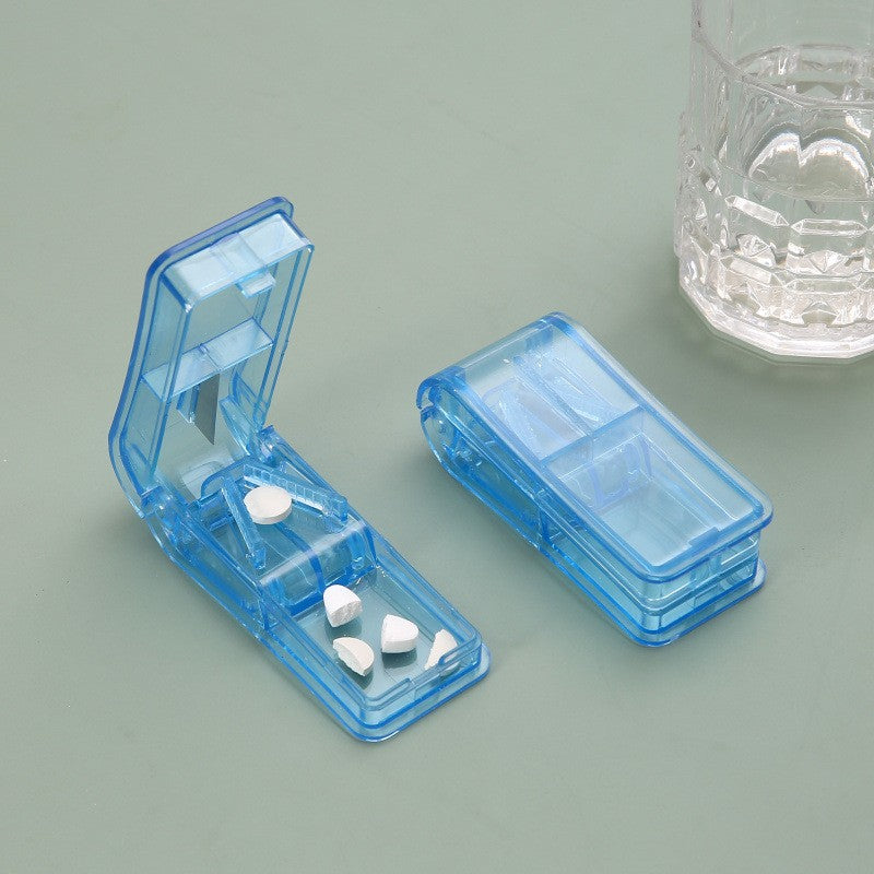 Dispozitiv pentru taiat sau sfaramat medicamente Flippy, material non-toxic, portabil, albastru-4
