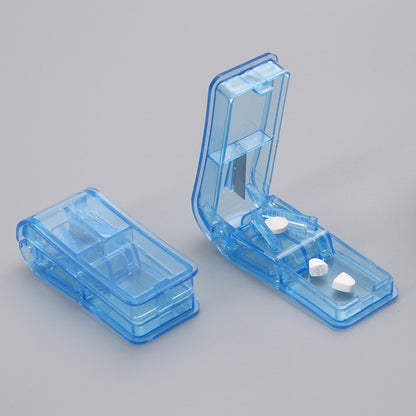 Dispozitiv pentru taiat sau sfaramat medicamente Flippy, material non-toxic, portabil, albastru-5