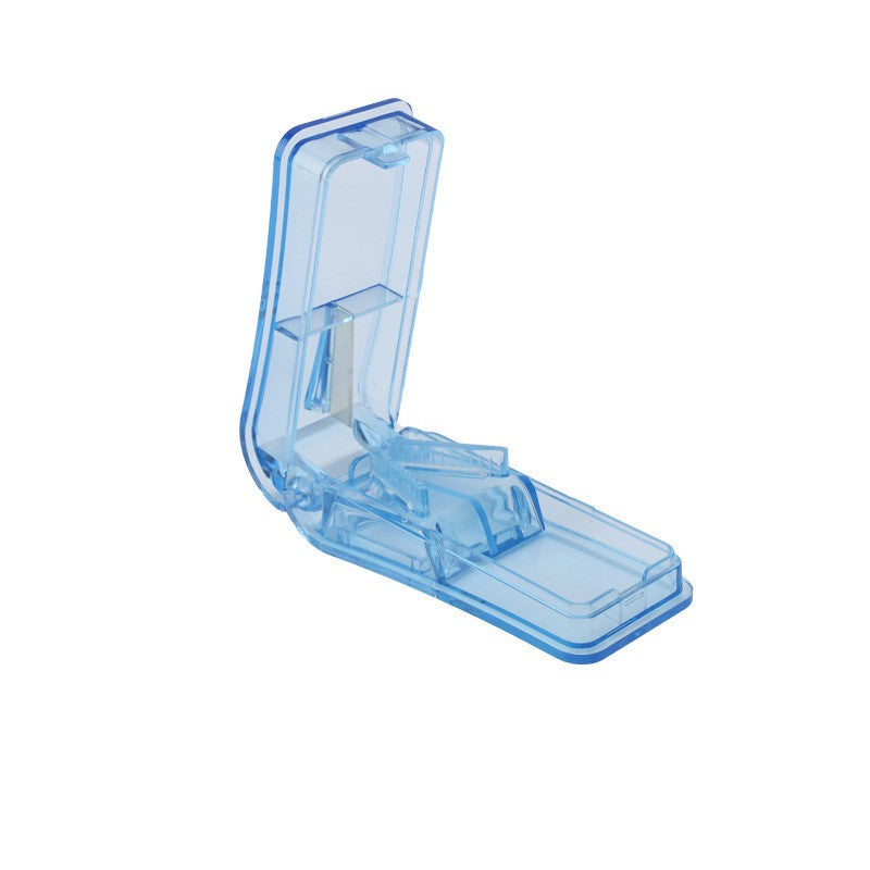 Dispozitiv pentru taiat sau sfaramat medicamente Flippy, material non-toxic, portabil, albastru-0