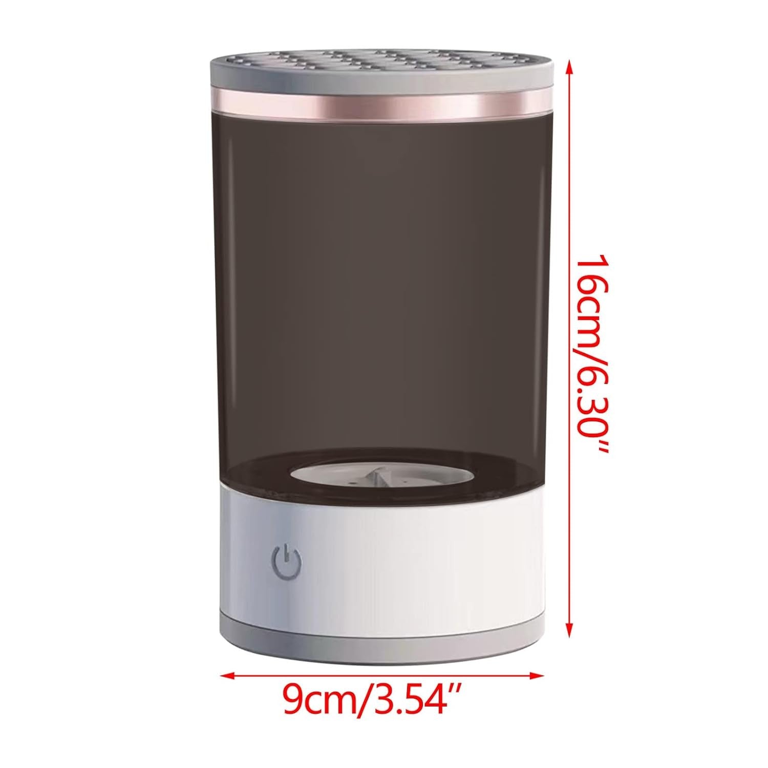Dispozitiv Portabil de Curatare a Pensulelor de Machiaj, Flippy, Potrivit pentru Pensule de Diferite Dimensiuni, 5V, 7000RPM, Vibratii Sonice, USB, Alb/Negru, 9x9x16 cm-1