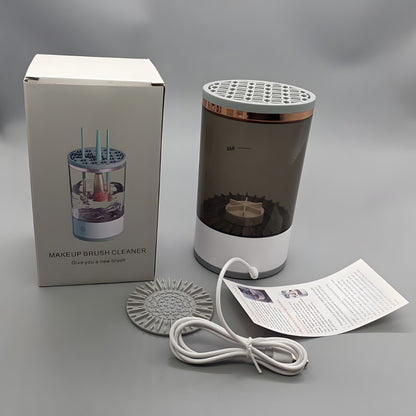 Dispozitiv Portabil de Curatare a Pensulelor de Machiaj, Flippy, Potrivit pentru Pensule de Diferite Dimensiuni, 5V, 7000RPM, Vibratii Sonice, USB, Alb/Negru, 9x9x16 cm-3