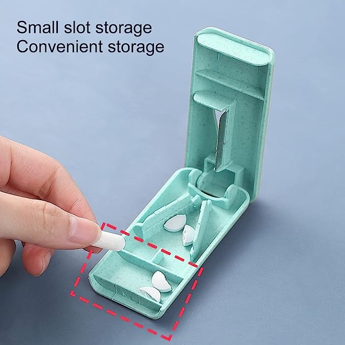 Dispozitiv taiere si depozitare medicamente, Flippy, Albastru, Plastic, 8 x 4 x 1.8 cm-6
