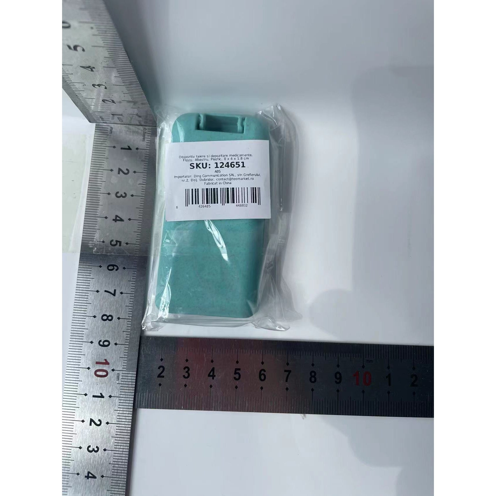 Dispozitiv taiere si depozitare medicamente, Flippy, Albastru, Plastic, 8 x 4 x 1.8 cm-8