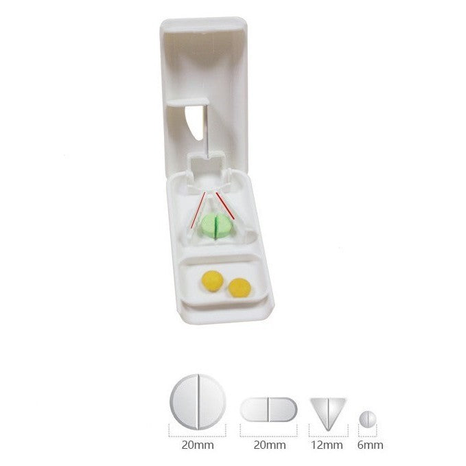 Dispozitiv taiere si depozitare medicamente, Flippy, Bej, Plastic, 8 x 4 x 1.8 cm-4