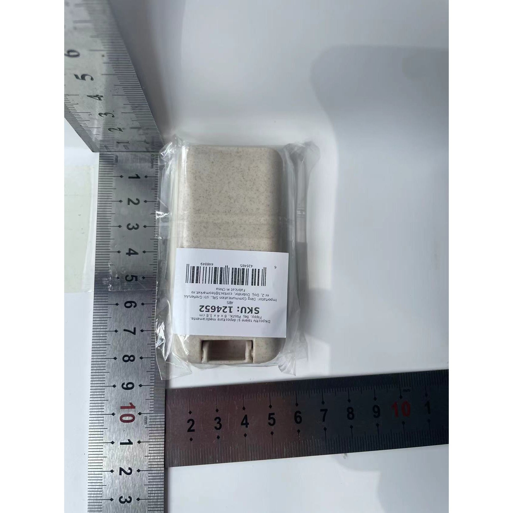 Dispozitiv taiere si depozitare medicamente, Flippy, Bej, Plastic, 8 x 4 x 1.8 cm-8
