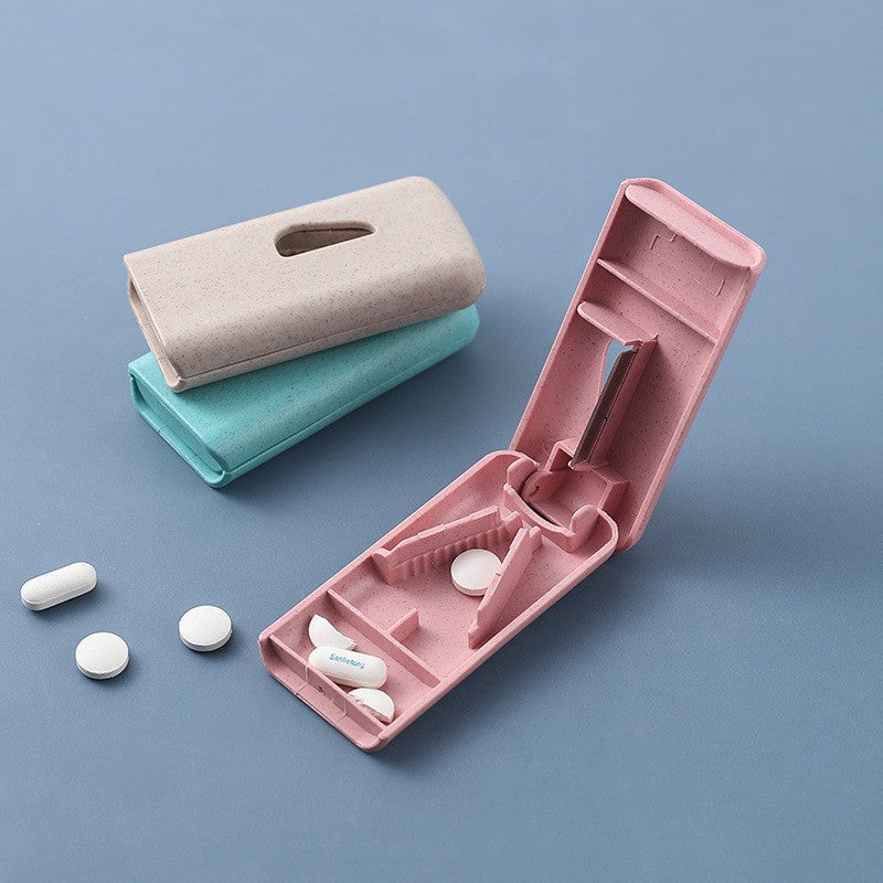 Dispozitiv taiere si depozitare medicamente, Flippy, Roz, Plastic, 8 x 4 x 1.8 cm-6