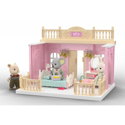 Dormitor pentru papusi cu mobilier si figurina-0
