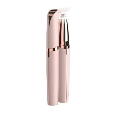Epilator de Sprancene, Flippy, Aparat de Tuns Facial sub Forma de Creion, Portabil, Alimentare cu Baterii, 13x1.5cm, Roz-3