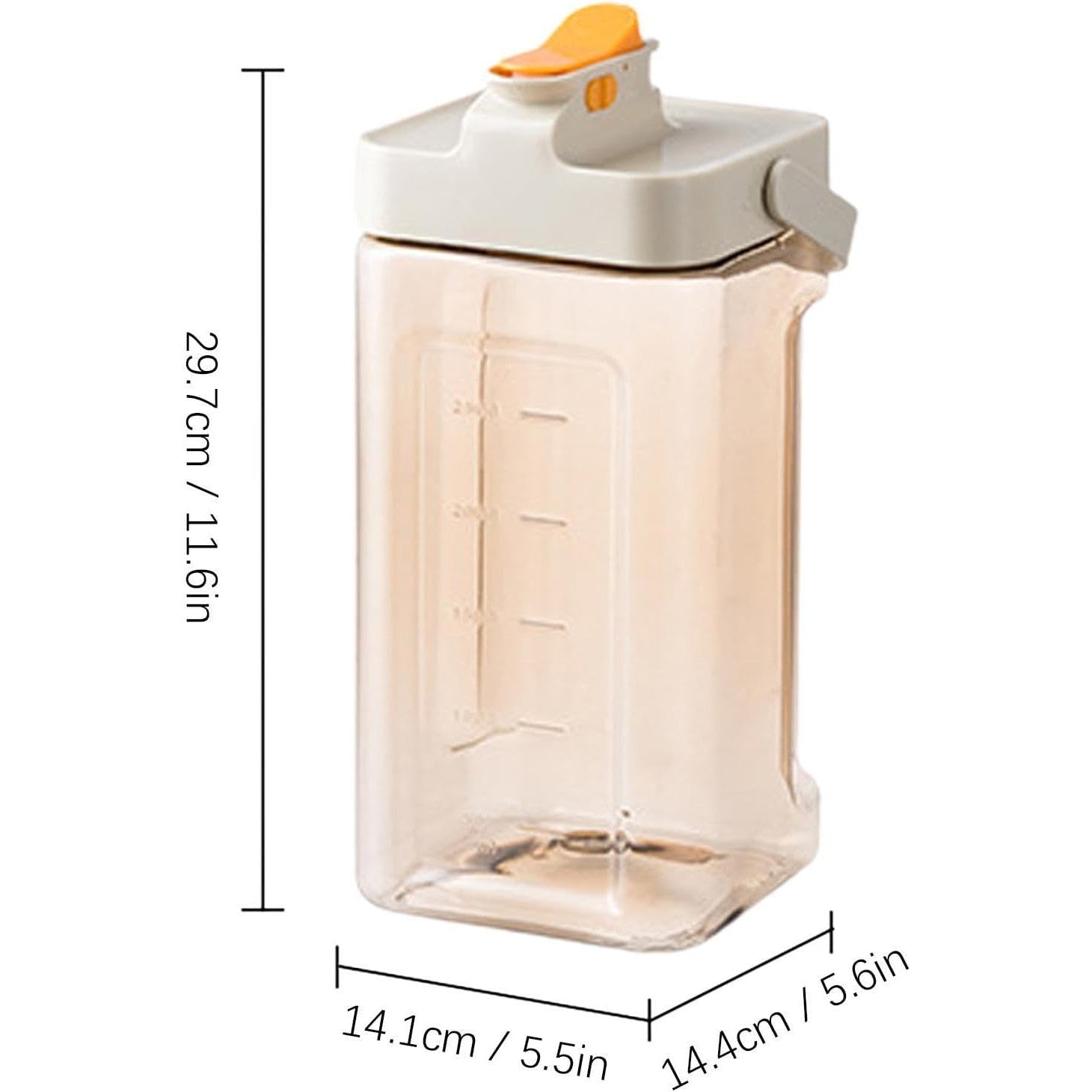 Dozator portabil pentru bauturi Flippy, 3.5 litri, capac etans, duza deschidere/inchidere, recipent din plastic, gradat, filtru, maner, 29.7 x 14.1 x 14.4 cm, pentru diverse bauturi, alb-8
