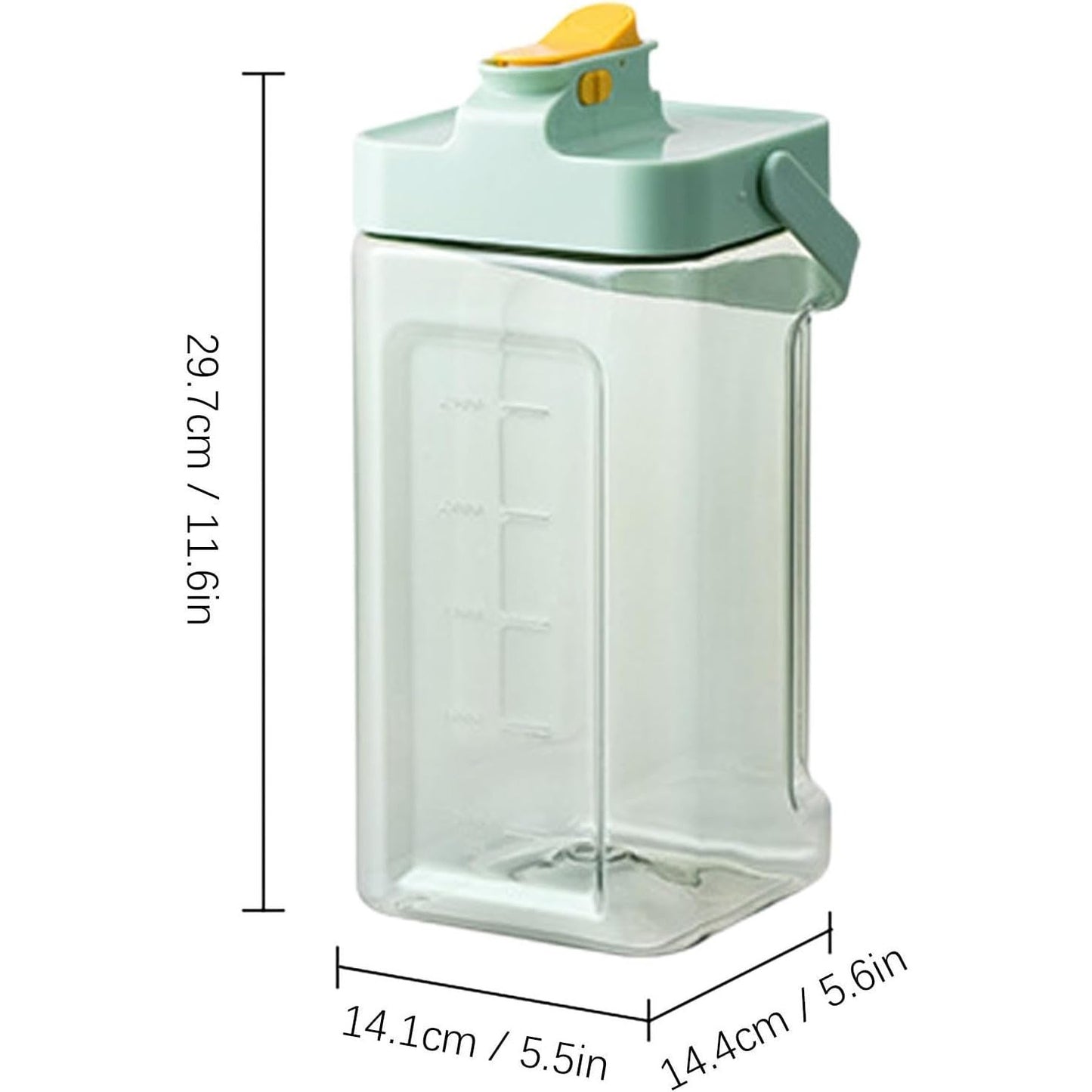 Dozator portabil pentru bauturi Flippy, 3.5 litri, capac etans, duza deschidere/inchidere, recipent din plastic, gradat, filtru, maner, pentru diverse bauturi, 29.7 x 14.1 x 14.4 cm, verde-8