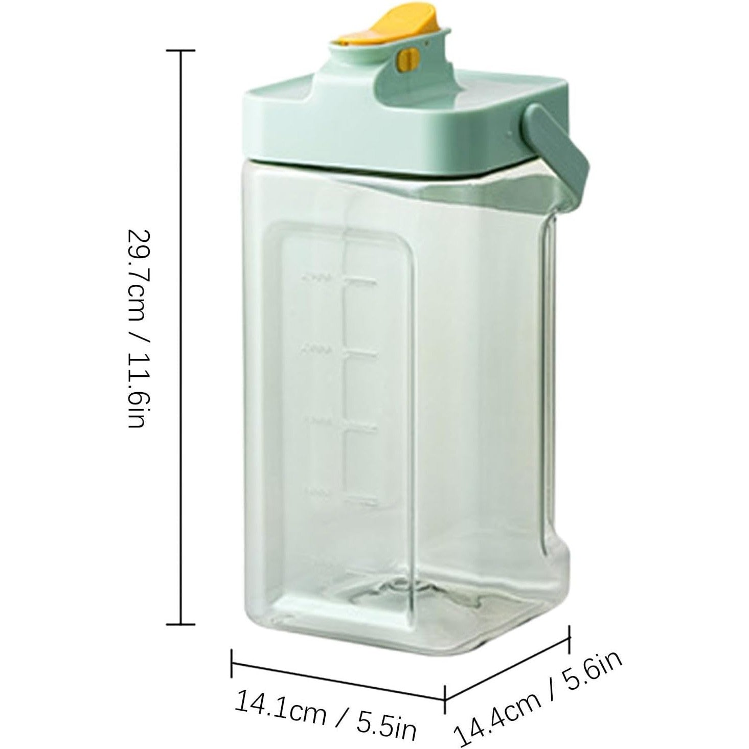 Dozator portabil pentru bauturi Flippy, 3.5 litri, capac etans, duza deschidere/inchidere, recipent din plastic, gradat, filtru, maner, pentru diverse bauturi, 29.7 x 14.1 x 14.4 cm, verde-8
