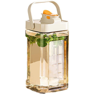 Dozator portabil pentru bauturi Flippy, 3.5 litri, capac etans, duza deschidere/inchidere, recipent din plastic, gradat, filtru, maner, 29.7 x 14.1 x 14.4 cm, pentru diverse bauturi, alb-0