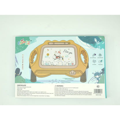 Tabla Magnetica pentru desen Flippy, Pix, forma dreptunghi, dimensiuni 23x17 cm, Dezvolta Creativitatea, cu picioare suport, Portocaliu-2