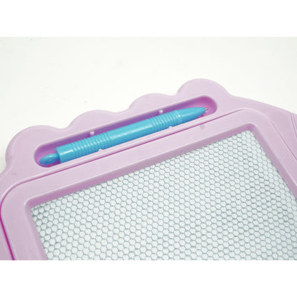 Tabla Magnetica pentru desen Flippy, Pix, forma dreptunghi, dimensiuni 23x17 cm, Dezvolta Creativitatea, cu picioare suport, Roz Pal-3