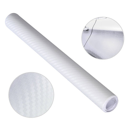 Folie colantare auto Carbon 3D - Alb (3m x 1,27m)-2