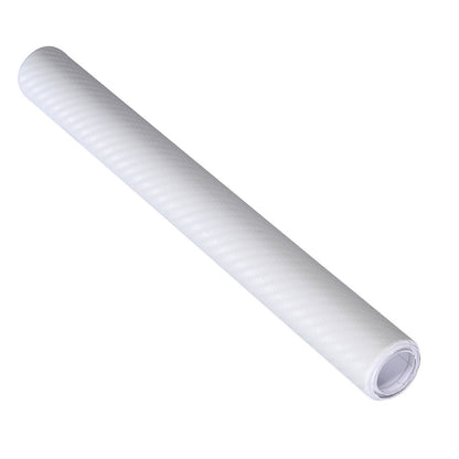 Folie colantare auto Carbon 3D - Alb (3m x 1,27m)-1