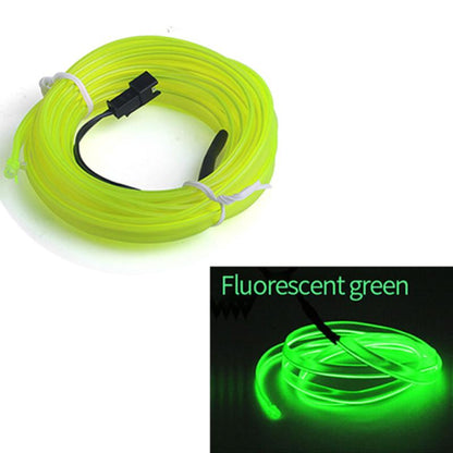 Fir Neon Auto "EL Wire" culoare Verde Fluorescent, lungime 5M, alimentare 12V, droser inclus-0