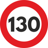 Autocolant Sticker "Limita Viteza" Reflectorizant - 130km/h-0