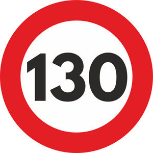 Autocolant Sticker "Limita Viteza" Reflectorizant - 130km/h-0