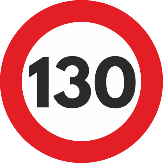 Autocolant Sticker "Limita Viteza" Reflectorizant - 130km/h-0