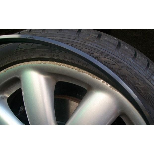 Set protectie jante, calitate Premium, 4 inele din plastic, culoare NEGRU-5