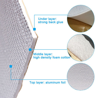 Material insonorizant auto cu strat din aluminiu, dimensiune 100cm x 100 cm x 6mm-4
