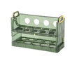 Suport organizator oua pentru frigider, Flippy, Verde transparent, capacitate 20 oua, Doua straturi-0