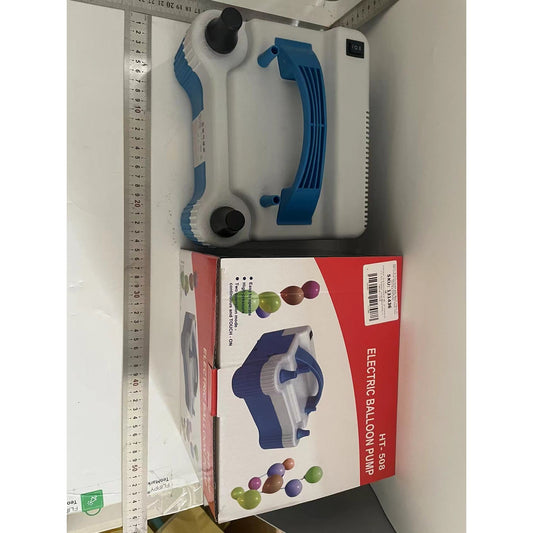 Pompa Electrica de Umflat Baloane, Flippy, cu Doua Iesiri, 220V, Putere 700W, Accesorii petrecere, Albastru-Gri-1
