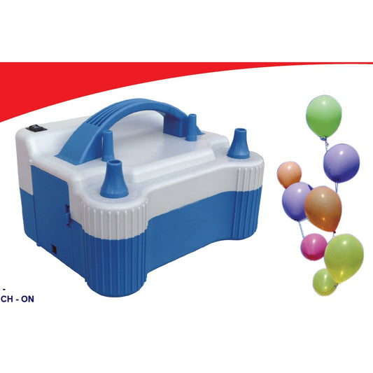 Pompa Electrica de Umflat Baloane, Flippy, cu Doua Iesiri, 220V, Putere 700W, Accesorii petrecere, Albastru-Gri-0