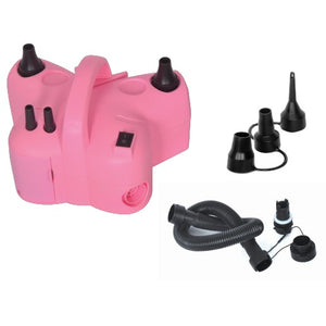 Pompa Electrica de Umflat Baloane, Flippy, cu Doua Iesiri, Accesorii Incluse, 220V, Putere 600W, Accesorii petrecere, Roz-0