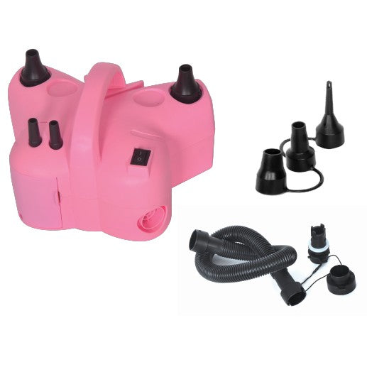 Pompa Electrica de Umflat Baloane, Flippy, cu Doua Iesiri, Accesorii Incluse, 220V, Putere 600W, Accesorii petrecere, Roz-0