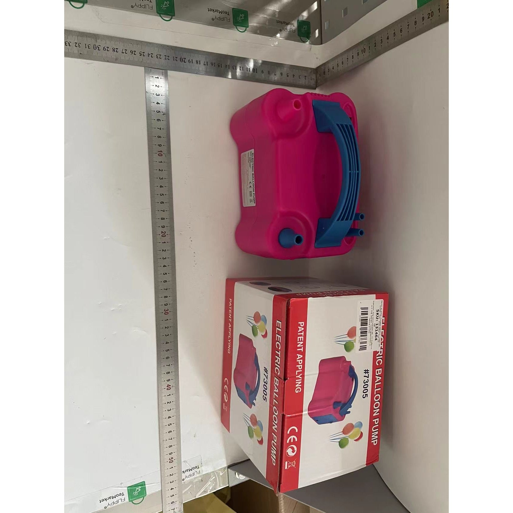 Pompa Electrica de Umflat Baloane, Flippy, cu Doua Iesiri, 220V, Putere 600W, Accesorii petrecere, Rosu-1