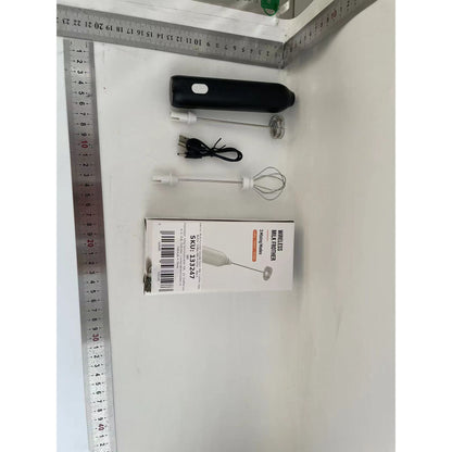 Mixer Spuma Lapte, Flippy, Electric cu Incarcare USB, Bauturi Calde/Reci, Maner Izolat Termic, Otel Inoxidabil, pentru Latte, Ciocolata Calda, Cappuccino, Frappe, Usor de Folosit, 2 Accesorii, Negru-1