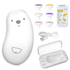 Set Pila Electrica pentru Copii si Bebelusi, Flippy, ABS, Incarcare USB, Model Animat, 6 Accesorii, cu Lumina LED, Alb-0