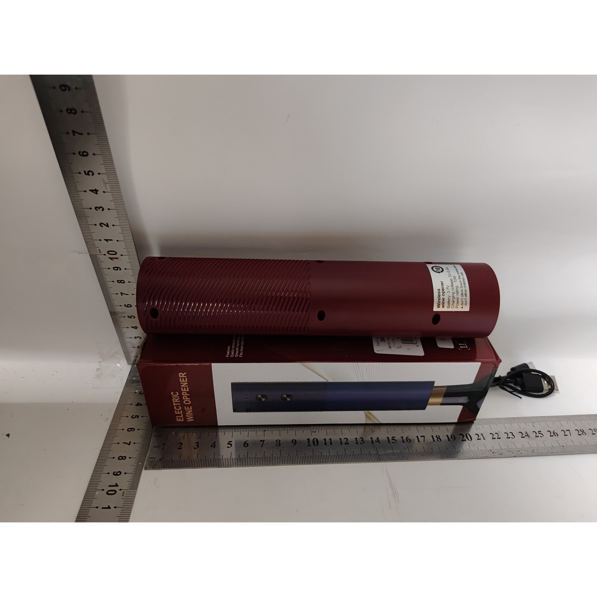 Tirbuson Electric, Flippy, Deschizator Sticle de Vin, Incarcare USB, Rosu-1