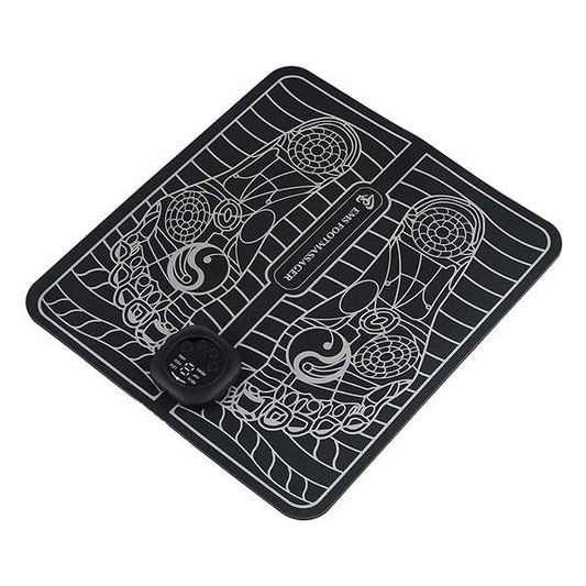 Covoras de Masaj pentru Picioare, EMS, 4 Niveluri de Intensitate, Incarcare USB, Ecran LED, Telecomanda Inclusa, Negru-1