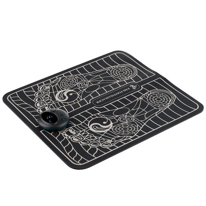 Covoras de Masaj pentru Picioare, EMS, 4 Niveluri de Intensitate, Incarcare USB, Ecran LED, Telecomanda Inclusa, Negru-4