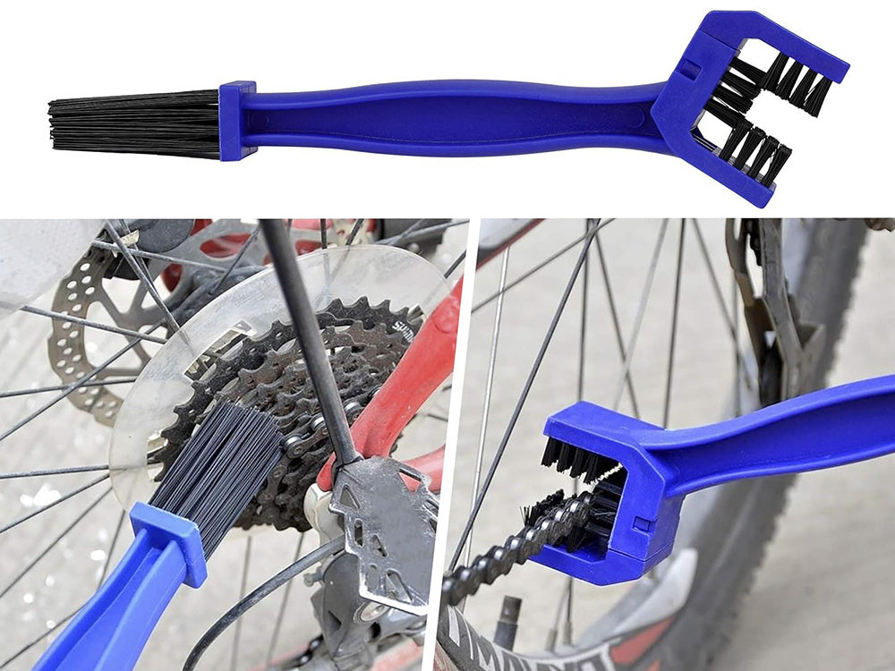 Set 7 în 1 pentru Curățare și Întreținere Bicicletă – Perii pentru Lanț, Anvelope și Alte Componente
