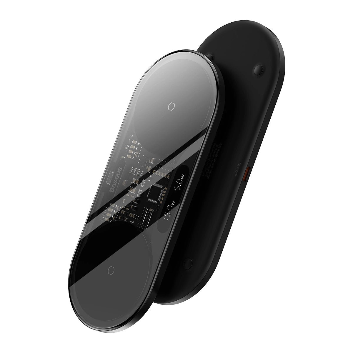 Încărcător Wireless Dual Baseus Digital LED Display 20W – Negru
