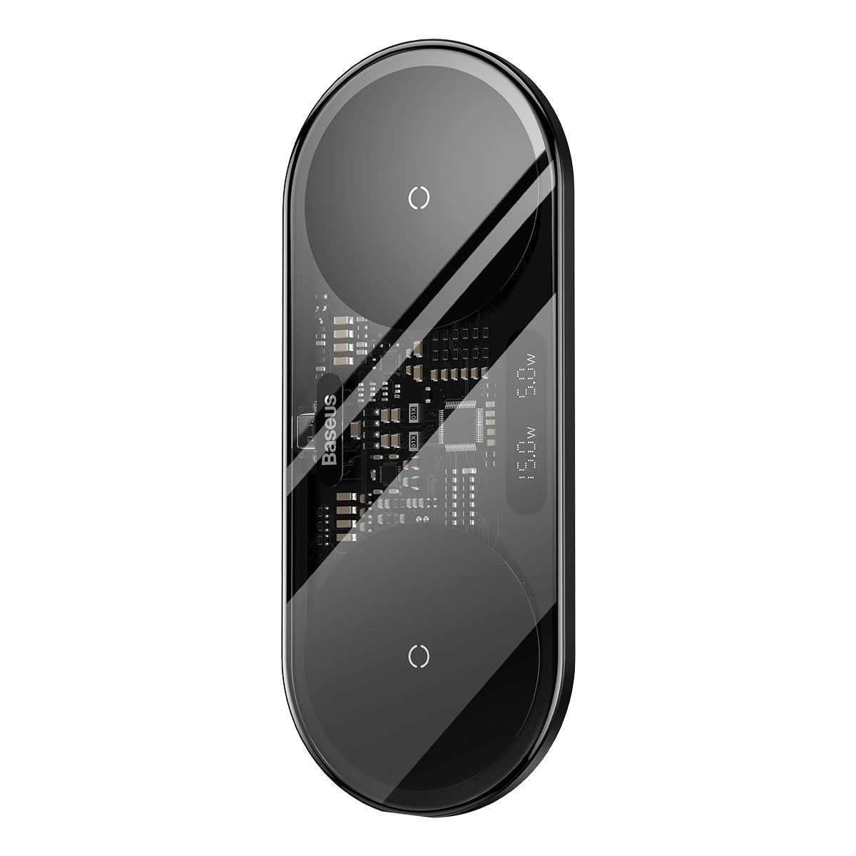 Încărcător Wireless Dual Baseus Digital LED Display 20W – Negru